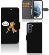 Étui portefeuille pour téléphone portable Samsung Galaxy S21 FE Girafe