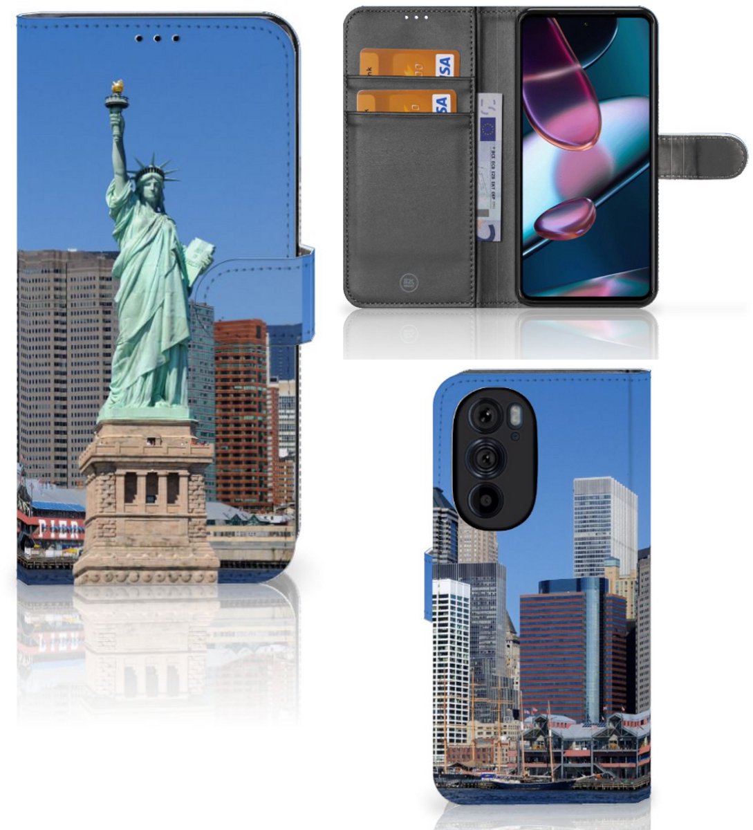 Motorola Edge 30 Pro Flip Cover Vrijheidsbeeld