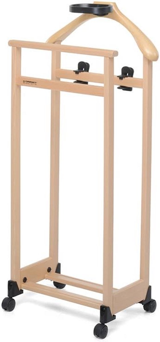 Houten Kledinghanger met Plank voor Schoenen en Clips voor Rokken