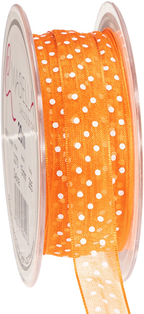 Cadeaulint met stippen voor een elegante cadeauverpakking, 1,5 cm bree