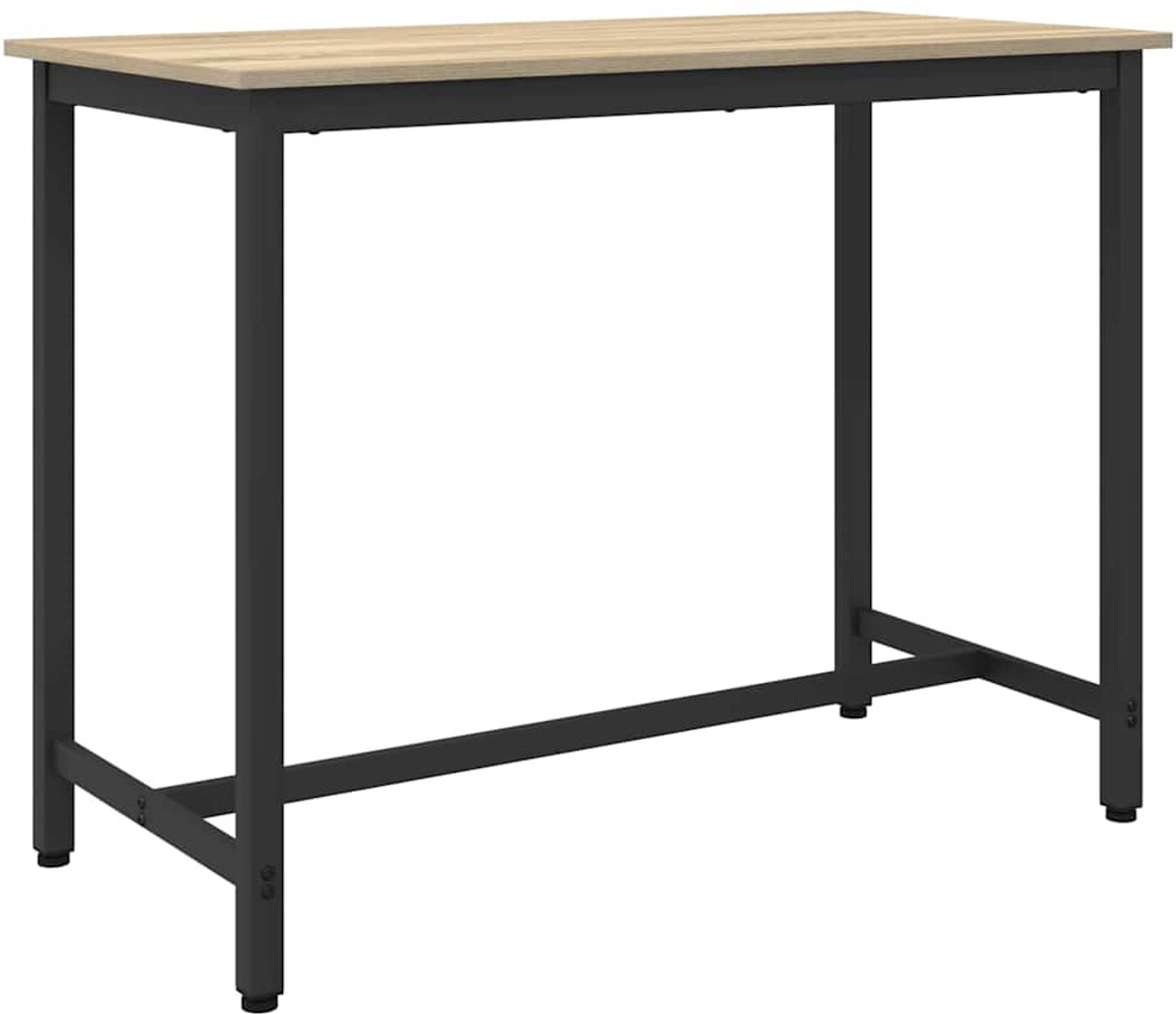 vidaXL Tafel - Sonoma - Eik - 100 - x - 50 - x - 76,5 - cm - Engineered - hout - en - staal Sonoma eiken