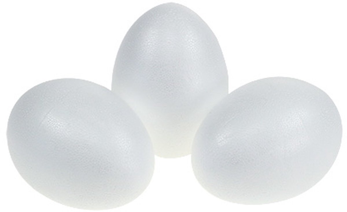 Piepschuim eieren 10cm 10st, 10 Stück