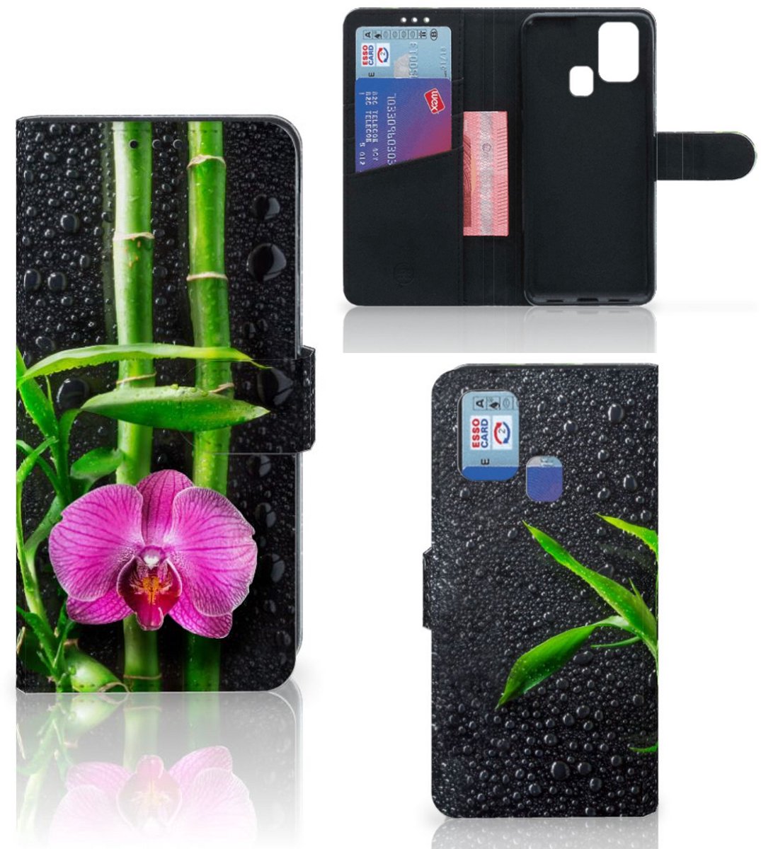 Book Case voor Samsung Galaxy M31 Hoesje Orchidee