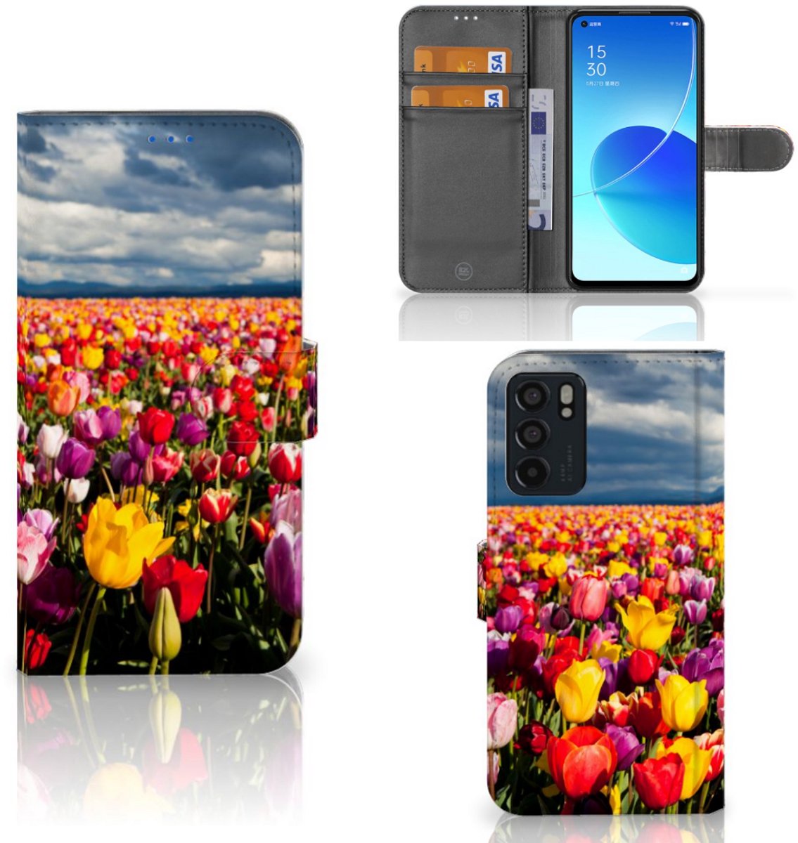 OPPO Reno6 5G Hoesje Tulpen
