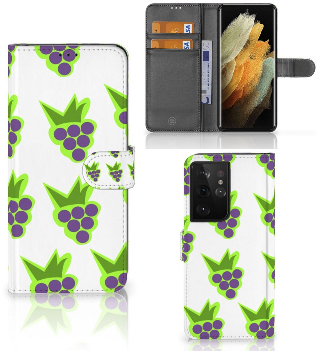 Samsung Galaxy S21 Ultra Book Cover Druiven