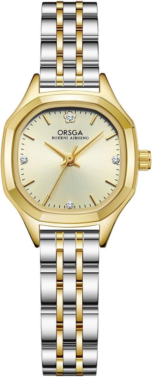 Vrouwelijke analoge quartz horloge, waterdicht, roestvrij staal, elegant, klein