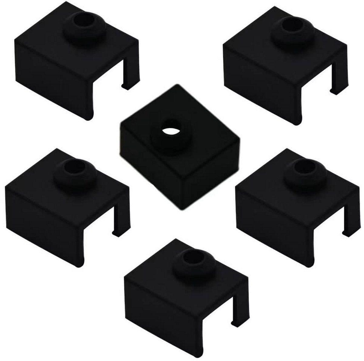 6 Stuks Siliconen Heater Blocks voor 3D Printers - Accessoires voor Ender 3 Series