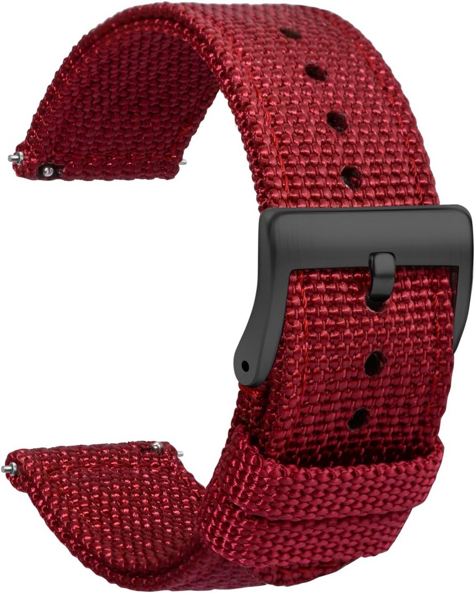 Nylon Horlogebandje 20 mm - Zacht Canvas met Quick Release - Militaire Stijl voor Heren en Dames