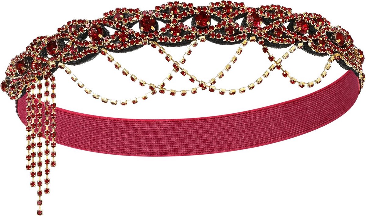 Vintage 1920s Gatsby Hoofdband met Strass Steentjes voor Dames - Feest Haaraccessoire
