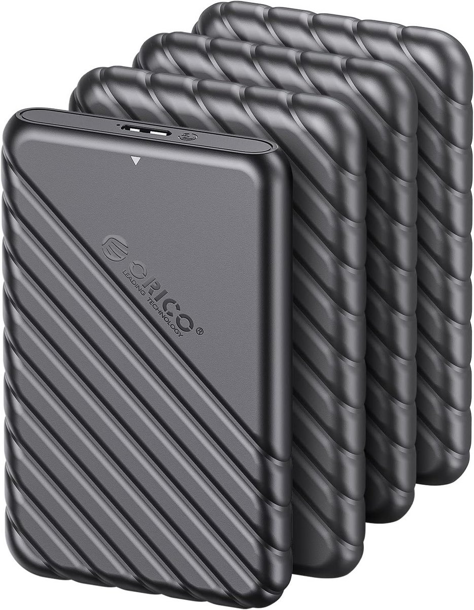 4-Pack Externe Behuizingen voor 2.5 inch SATA SSD & HDD - USB 3.0 - Toolless Installatie