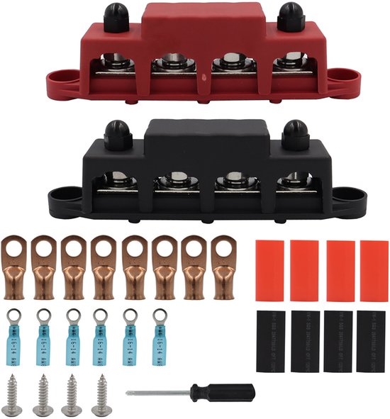 12V Busbar 250A Stroomverdeelblok – 12-Wege Met Deksel – 300VAC/48VDC – Voor Auto, Zonne-energie & Maritiem – Messing, Nikkel Geplateerd 1 miniatura