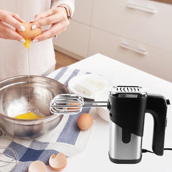 Krachtige Elektrische Handmixer met 5 Snelheden en Accessoires voor Eieren, Cake en Deeg van Merkloos — afbeelding 4