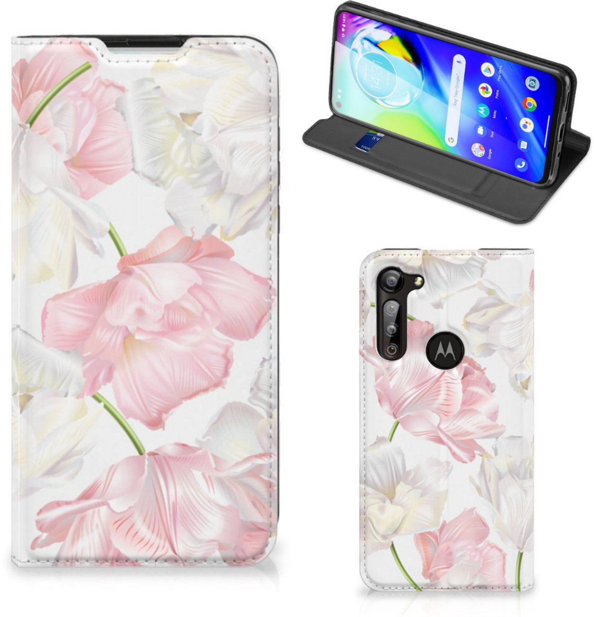 Motorola Moto G8 Power Smart Cover Lovely Flowers