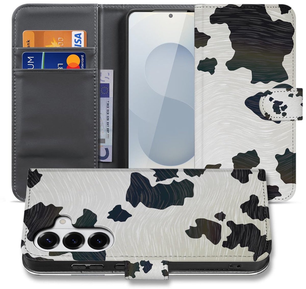 Book Case Hoesje Samsung Galaxy S26 Plus Koeienvlekken