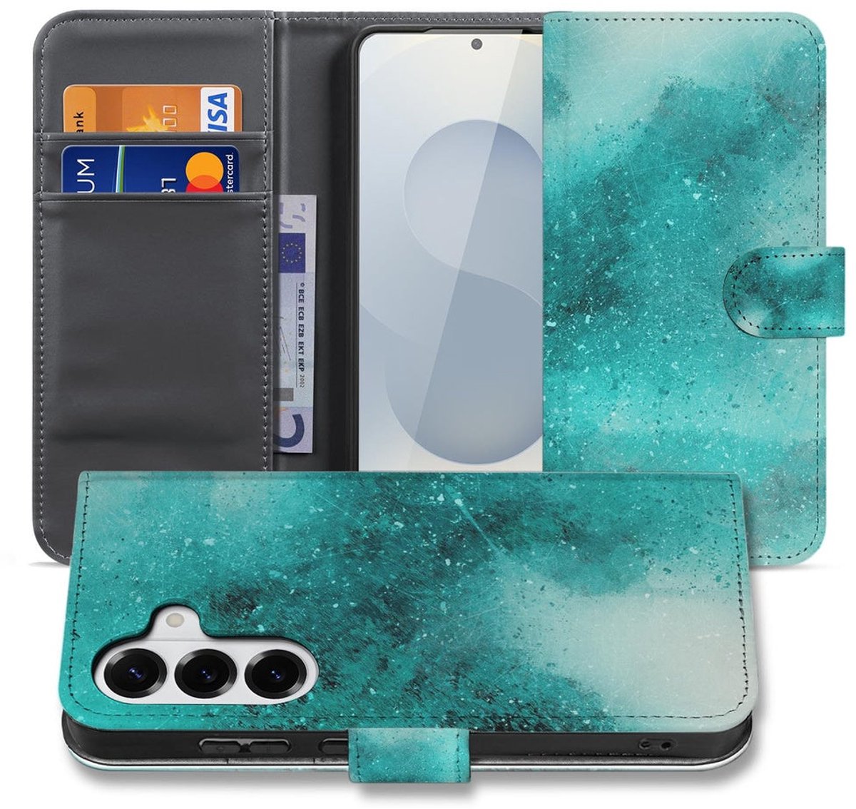 Samsung Galaxy S26 Plus Bookcase Hoesje Painting Blue