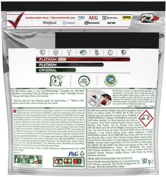 Dreft Platinum - All In One - Vaatwascapsules - Citroen - 34 Afwasbeurten