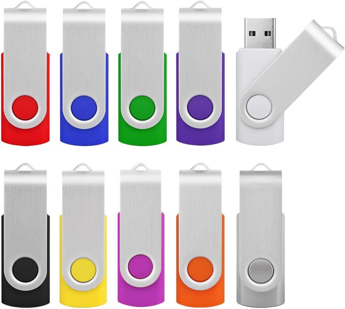 Multicolor USB Stick 8GB - Set van 10 USB Flash Drives voor Datastore