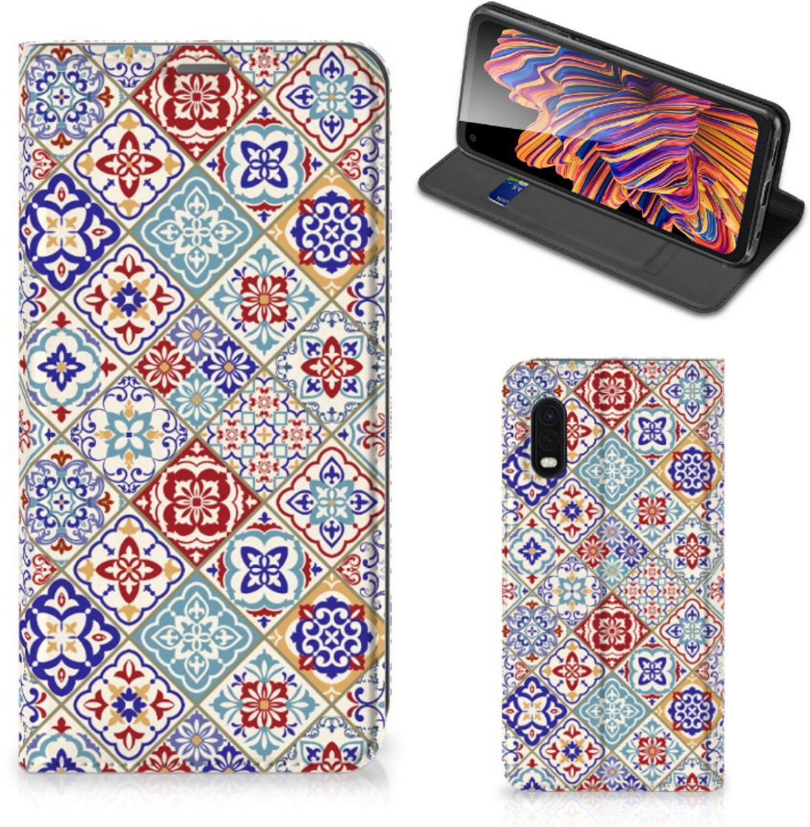 Samsung Xcover Pro Standcase Tiles Color