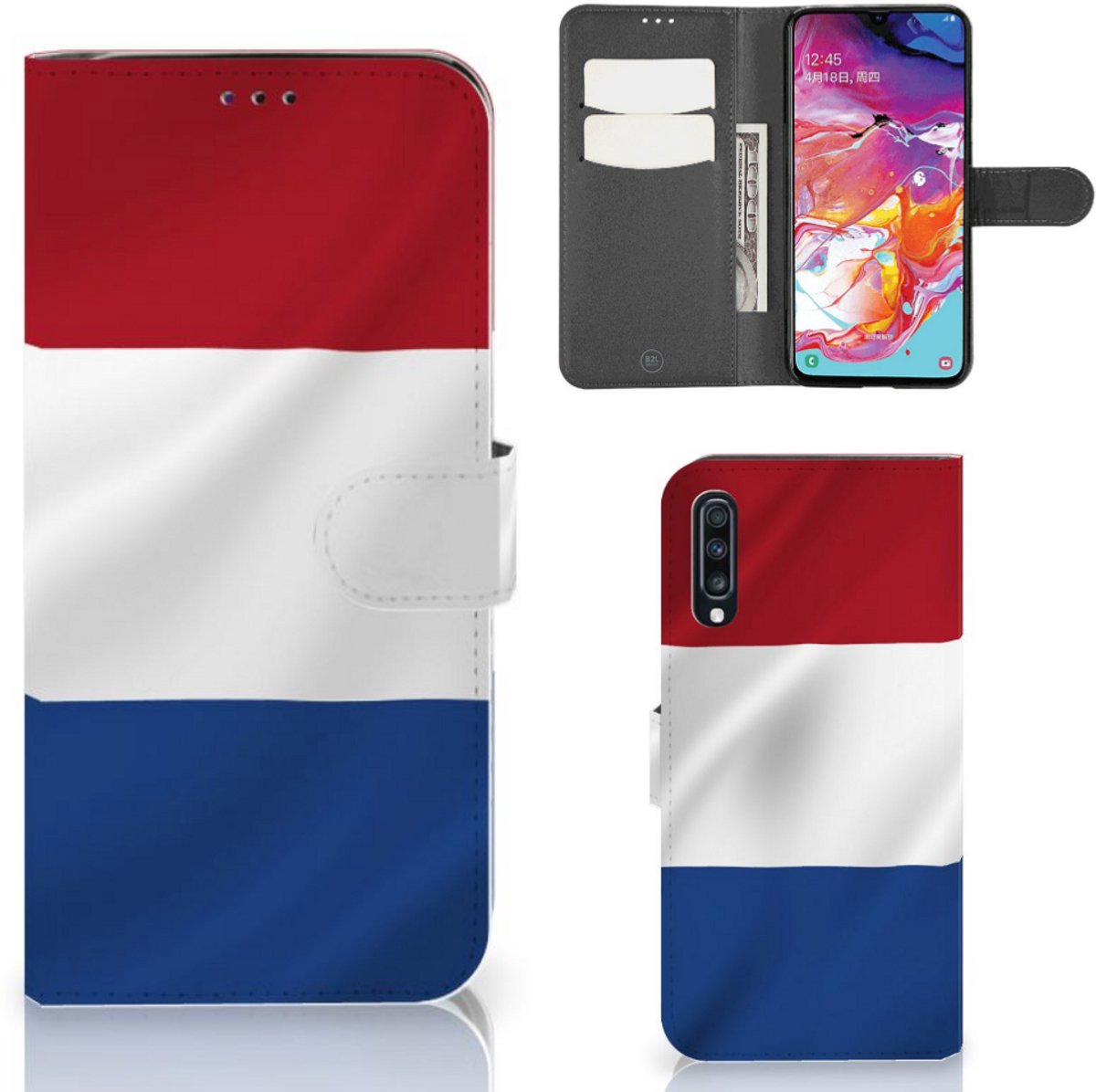 Samsung Galaxy A70 Bookstyle Case Nederlandse Vlag