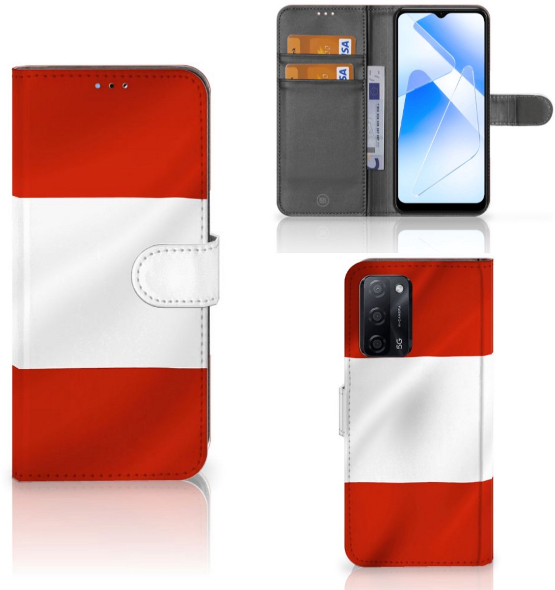 OPPO A16/A16s/A54s Bookstyle Case Oostenrijk