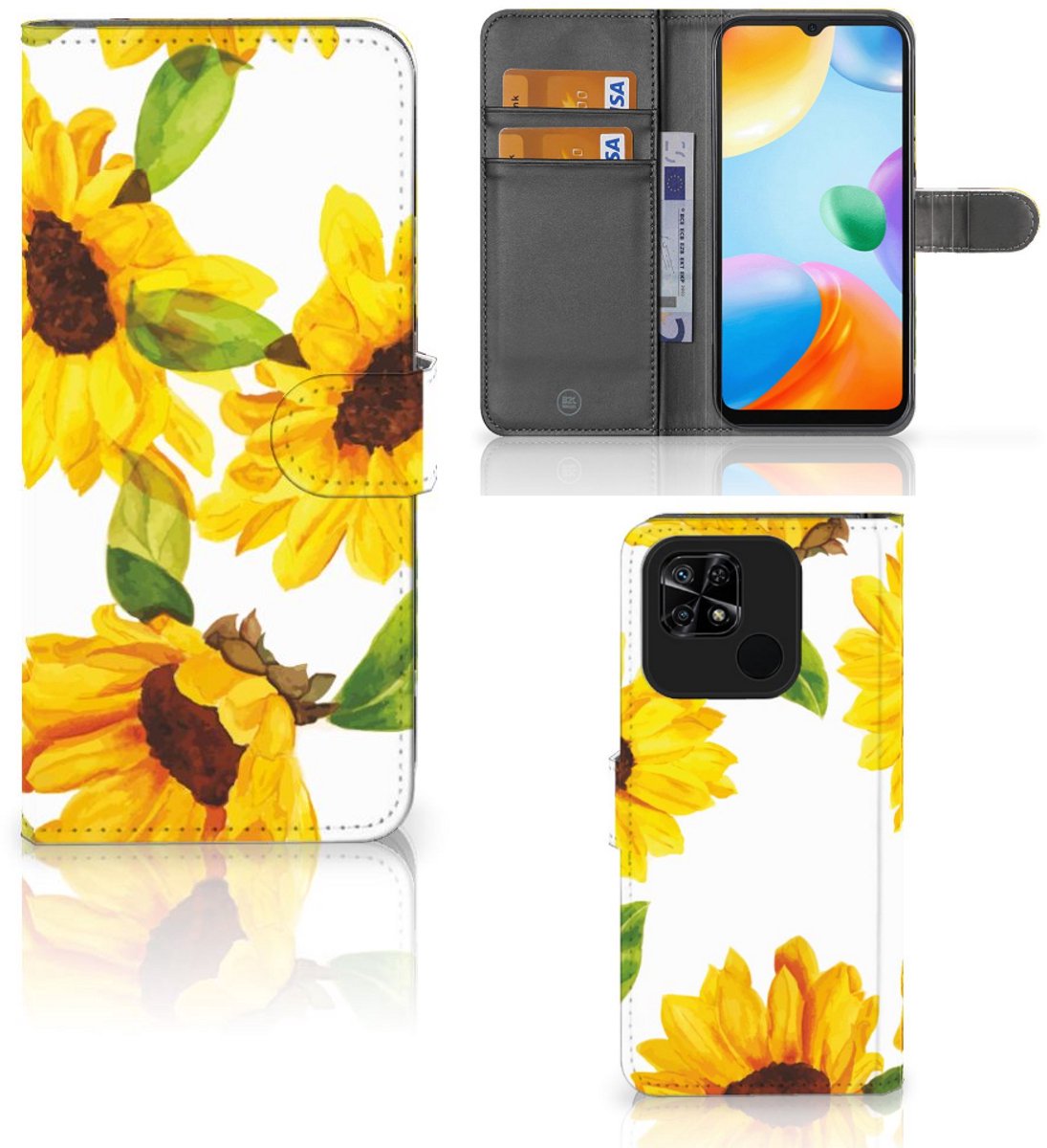 Hoesje voor Xiaomi Redmi 10C Zonnebloemen