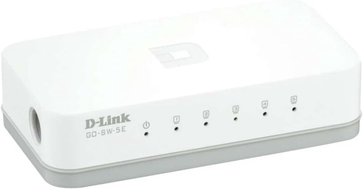 Vijf-poorts Unmanaged Fast Ethernet Switch - Compact en Energiezuinig