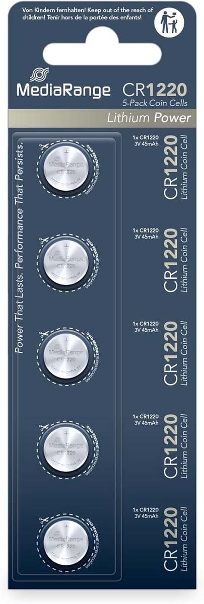 Lithium Knoopcellen CR1220 3V - 5-Pack