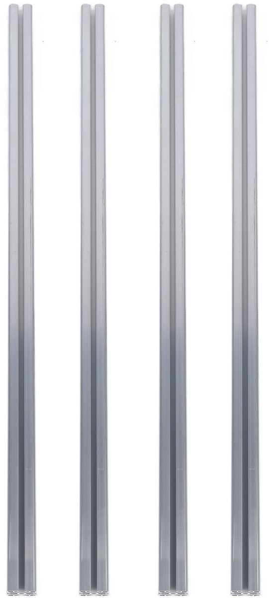 4 stuks aluminium extrusieprofiel 4040 T-sleuf Europese standaard geanodiseerde lineaire rail 3D-printeronderdeel CNC DIY 39,4 inch 1000 mm zilver