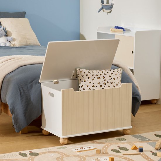 Speelgoedkist met Deksel Elina Wit - Beige — afbeelding 4