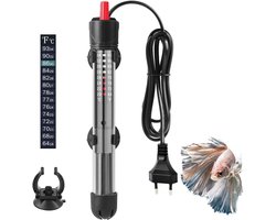 Aquarium Verwarmer 100W - 40-120L Verdikt Kwartsglas Aquariumverwarming - Instelbare Temperatuur Aquarium Heater met Zuignappen & Thermostaat - 1 Stuk