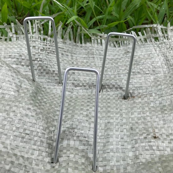 Gegalvaniseerde U-vormige tuinharingen 150 mm voor onkruidbestrijding — afbeelding 5