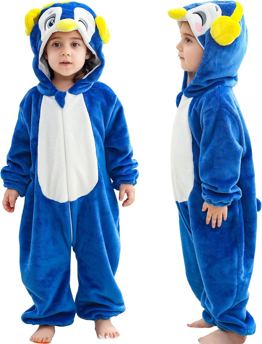 Schattige Flanellen Dierenromper voor Baby's - Cosplay Jumpsuit voor Peuters (0-36 Maanden)