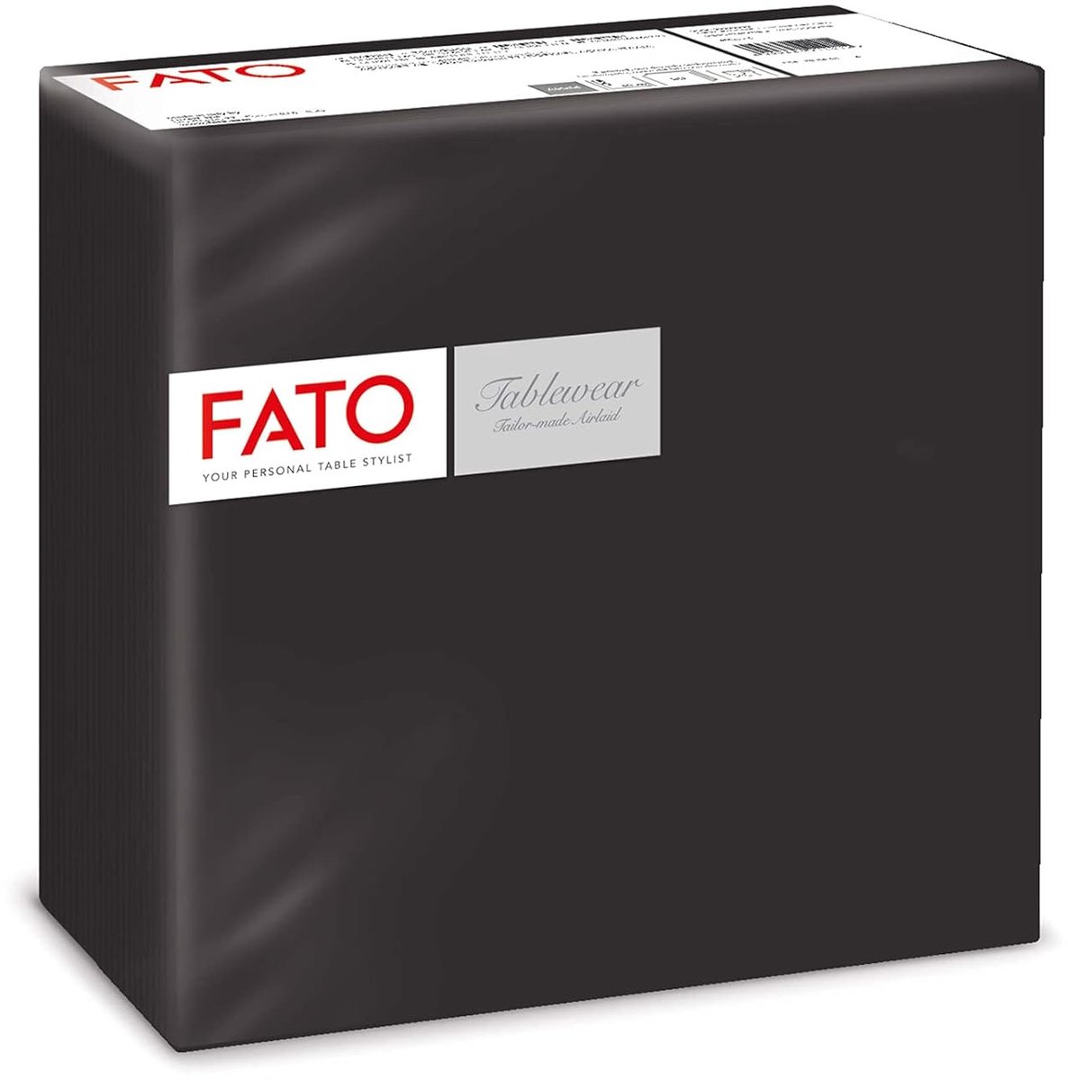 Elegante zwarte Airlaid servetten 40x40 cm - 50 stuks