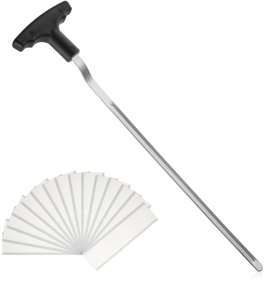 Golf Grip Remover, 28cm V-groef Golf Grip Remover voor standaard lengte zwaaiende handgrepen, met 15 stuks golfclub dubbelzijdige tape Grijpbenodigdheden voor golfclubaccessoires