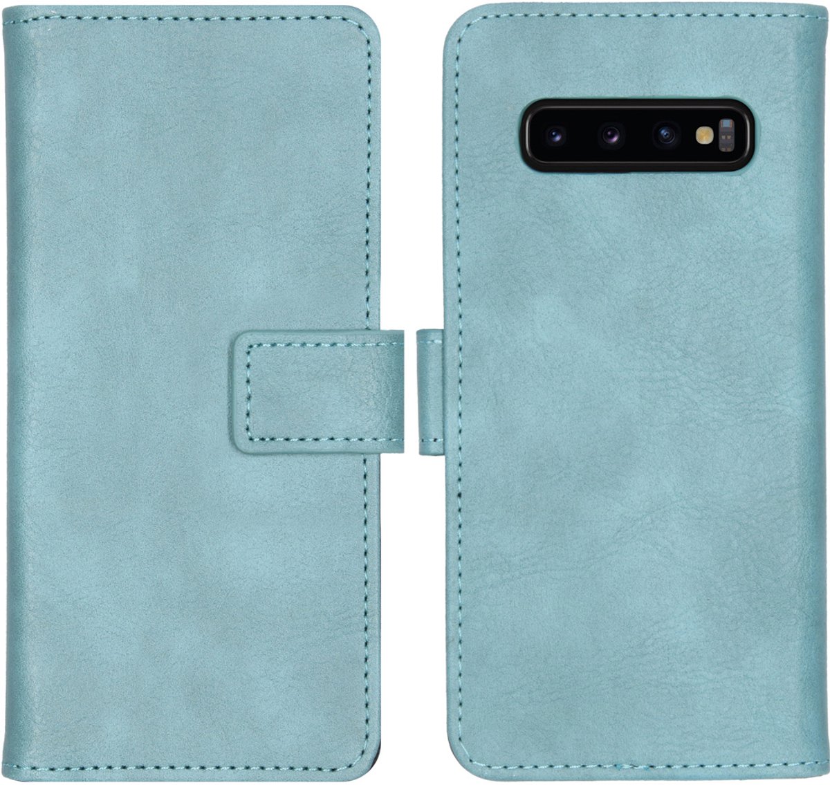 imoshion Hoesje - Geschikt voor Samsung Galaxy S10 - Luxe Bookcase - Lichtblauw