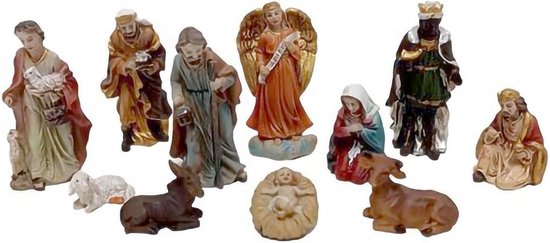 Set Figuren voor Kerststal - 10 Herders van 8 cm
