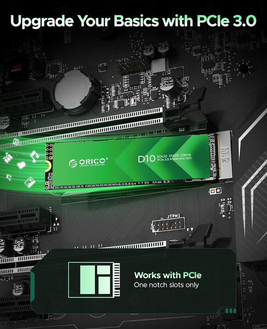 Interne SSD - Solid State Drive - Opslag Uitbreiden - NVMe PCIe Gen3x4 - 256 GB - Zwart — afbeelding 2