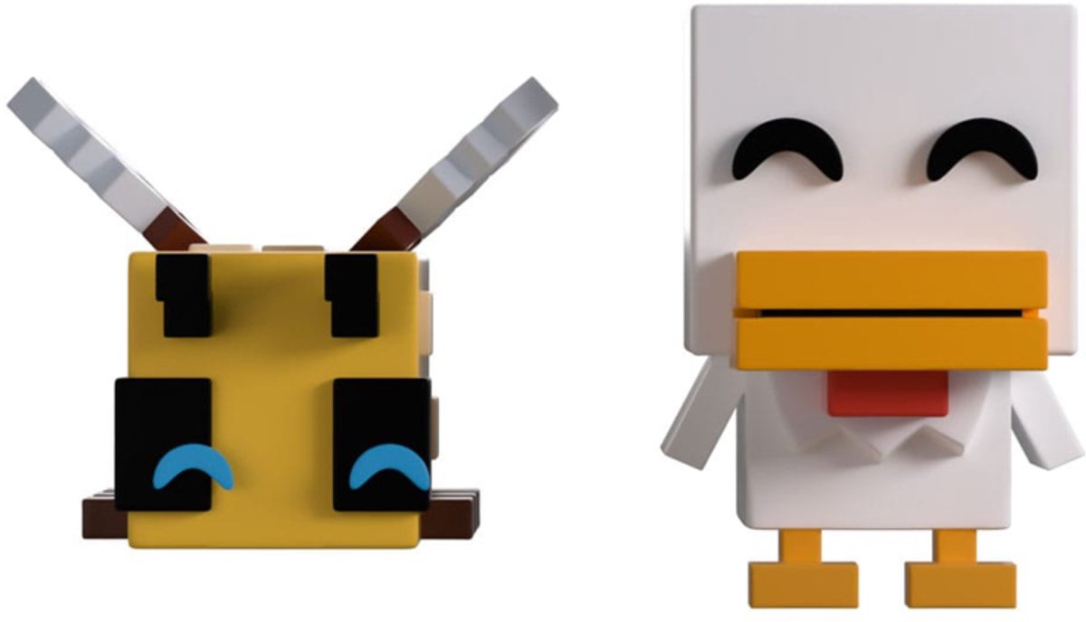 Minecraft Vinyl Figures Bee and Chicken Monitor Buddiez
