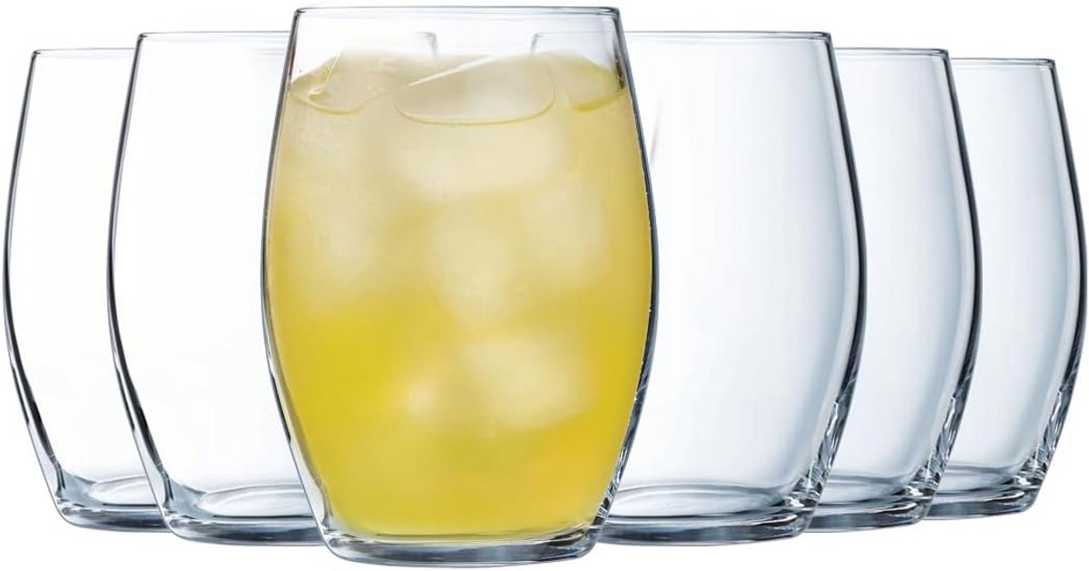 Moderne Drinkglazen 32 cl - Set van 6 - Kristal - Ideaal voor Wijnproeverijen