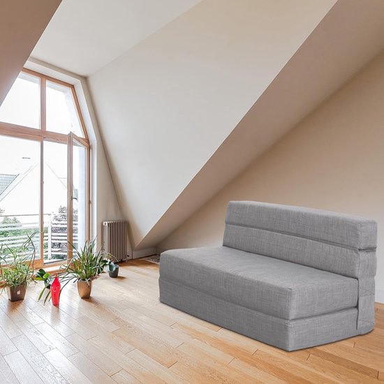 Futon Slaapbank met Traagschuim - Inklapbare Meubel voor Woonkamer en Appartement van Merkloos — afbeelding 4