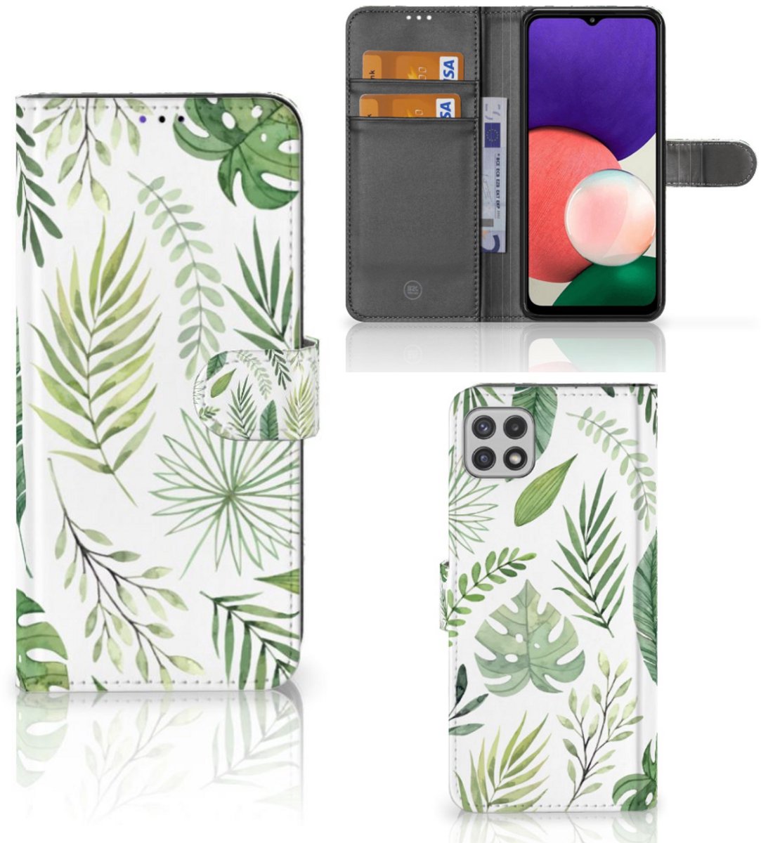Samsung Galaxy A22 5G Hoesje Leaves