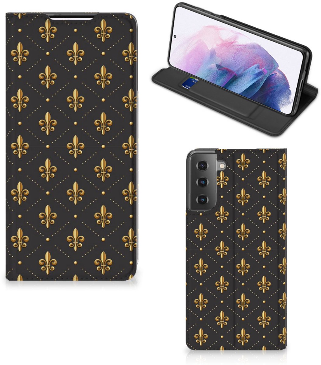 Samsung Galaxy S21 Plus Hoesje met Magneet Franse Lelie