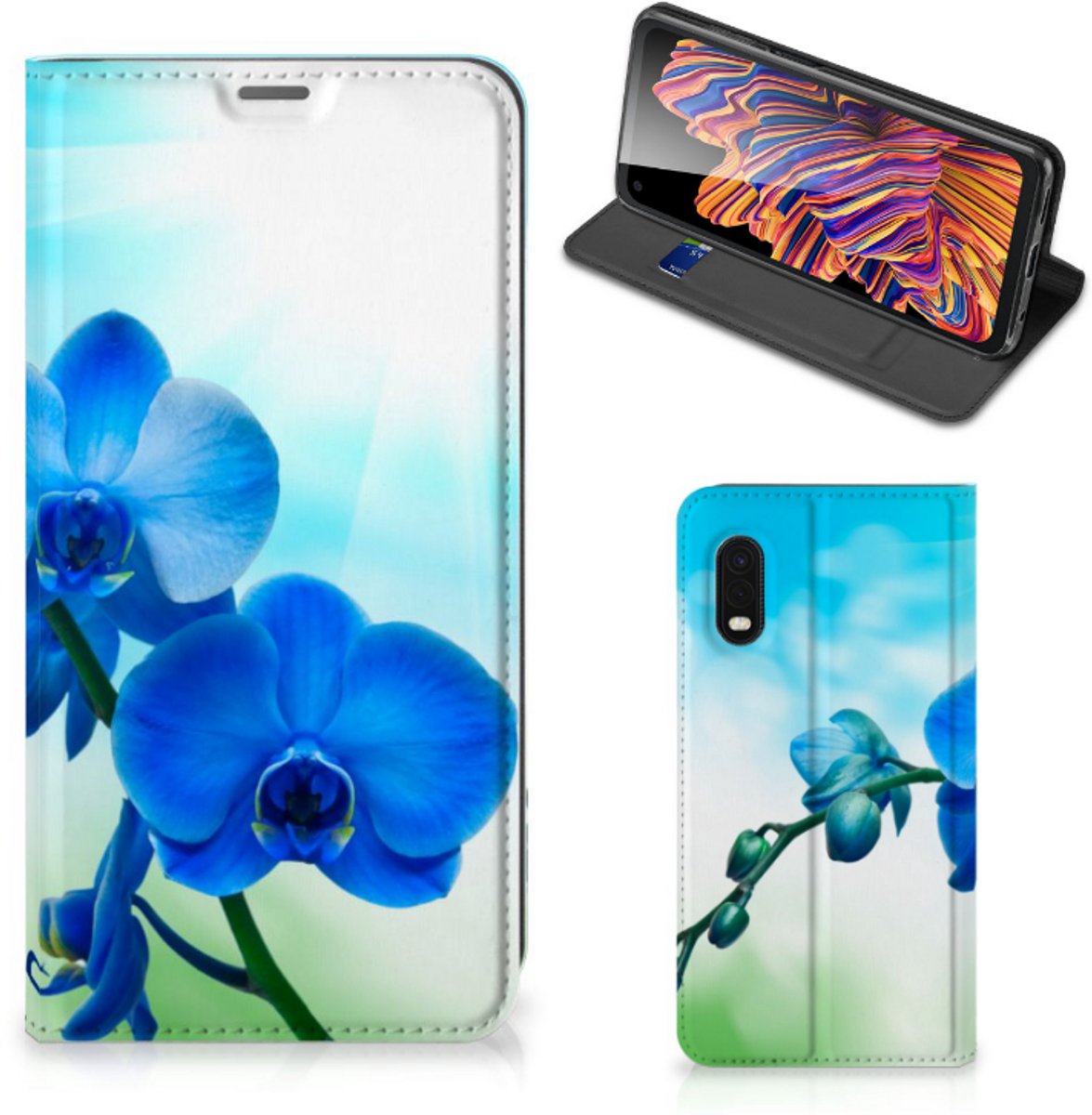 Samsung Xcover Pro Smart Cover Orchidee Blauw - Cadeau voor je Moeder