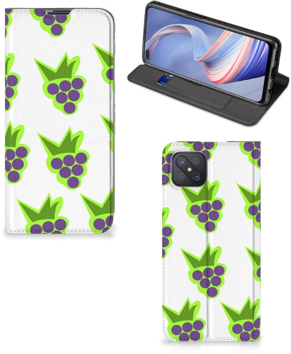 OPPO Reno4 Z 5G Flip Style Cover Druiven