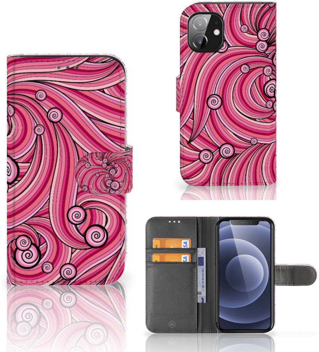 Apple iPhone 12 Mini Hoesje Swirl Pink