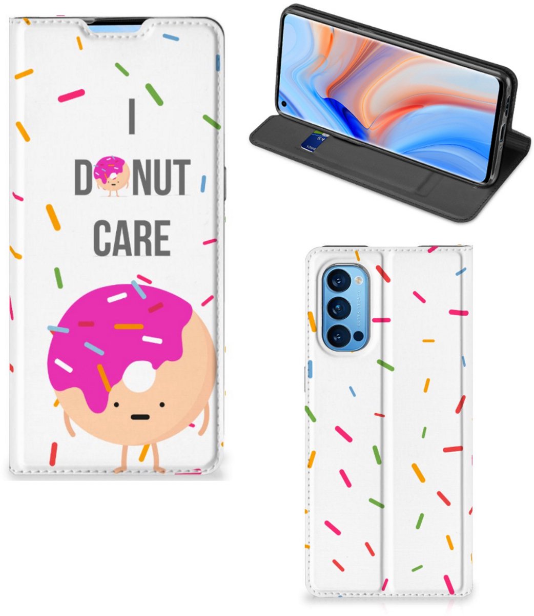 OPPO Reno4 Pro 5G Flip Style Cover Donut Roze