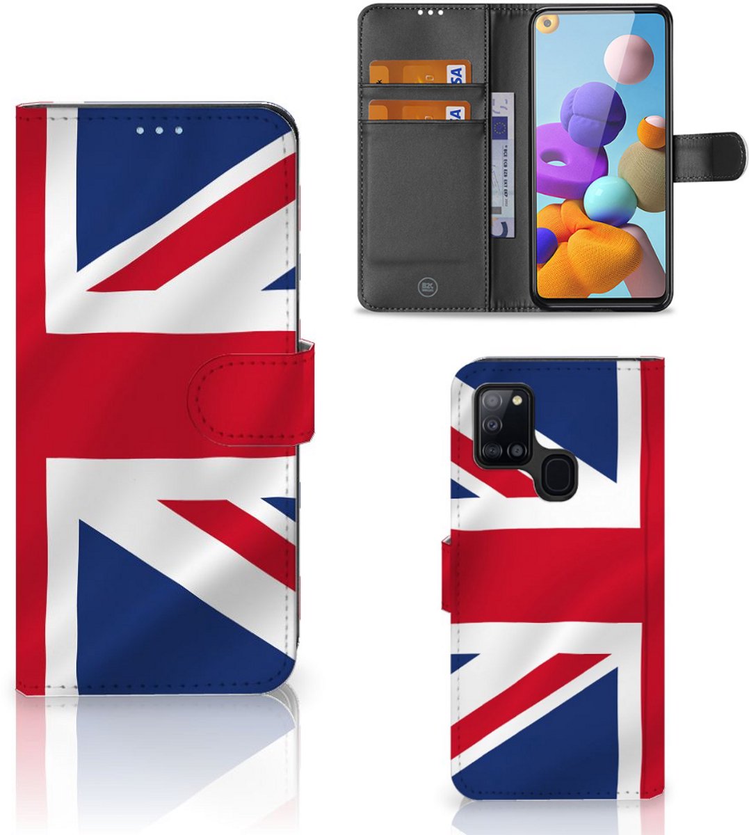 Samsung Galaxy A21s Bookstyle Case Groot-Brittannië