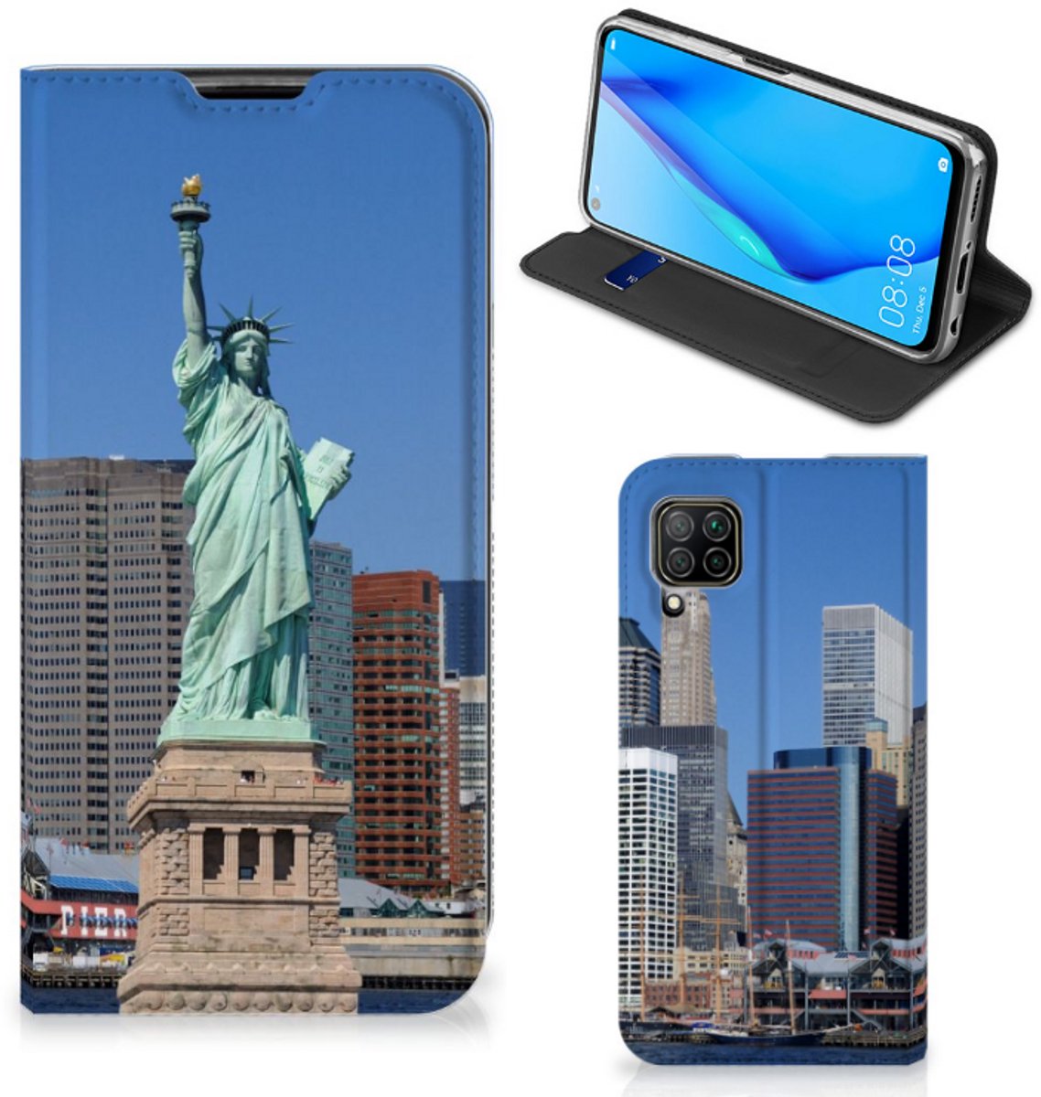 Huawei P40 Lite Book Cover Vrijheidsbeeld