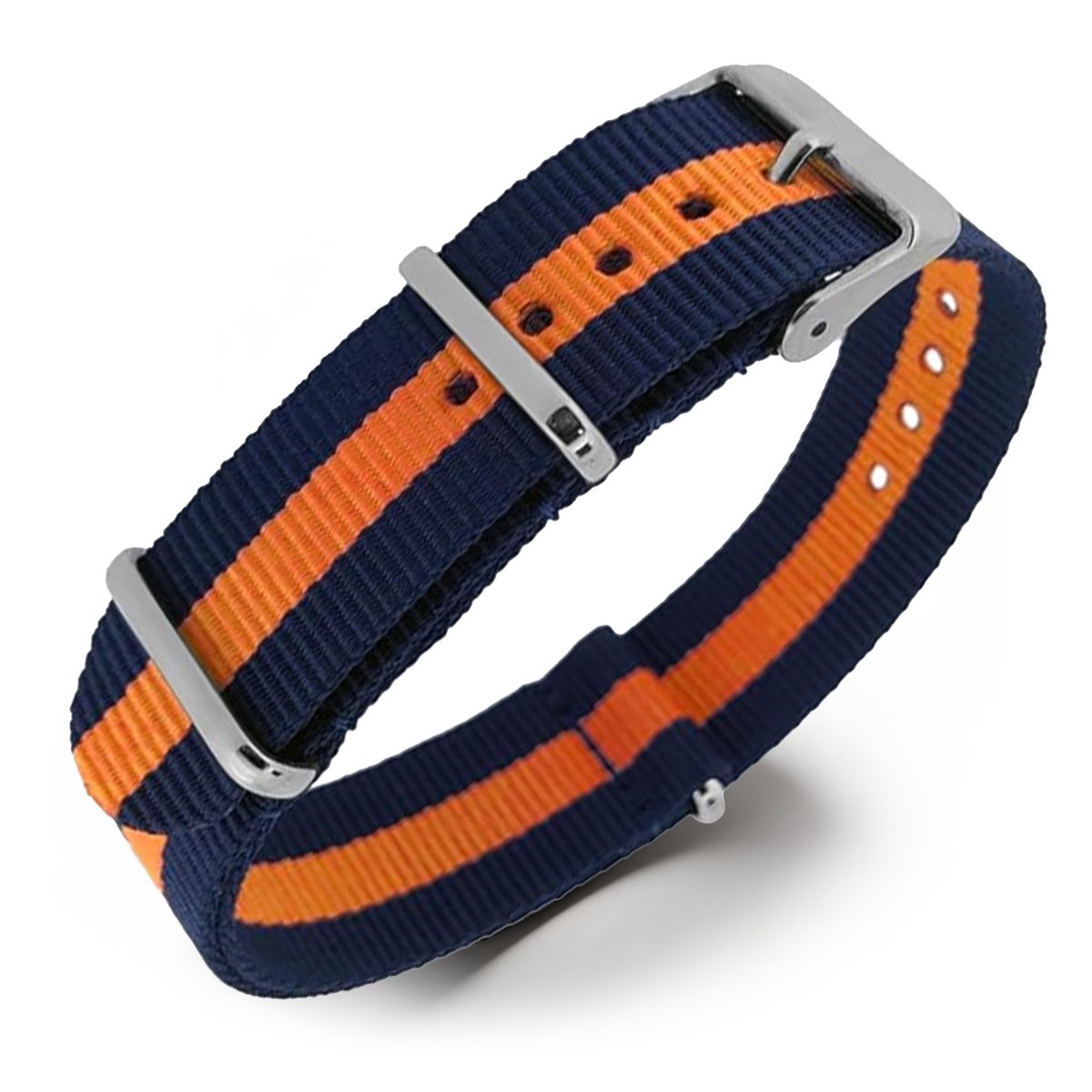 NATO Horlogeband G10 Military Nylon Strap - Regimental Blauw Oranje 22mm