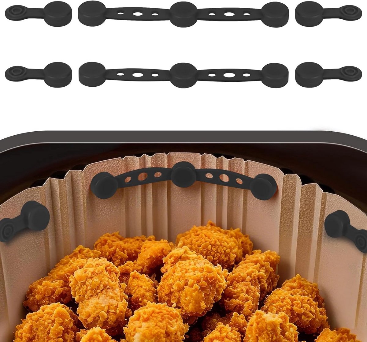 Magnetische Siliconen Clips voor Airfryer Bakpapier - Hittebestendige Bevestiging